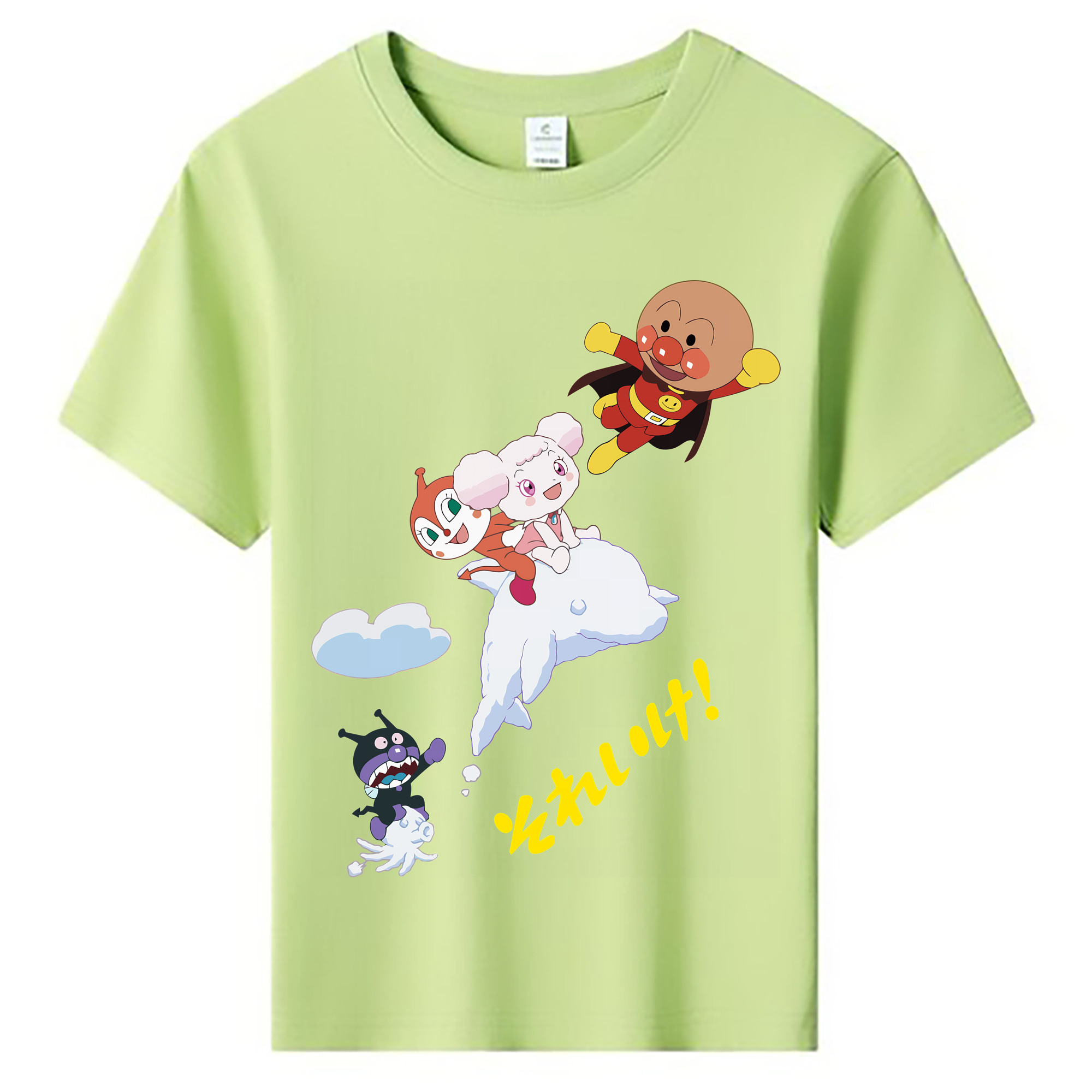 （画像用） アンパンマン Anpanman 綿100％キッズTシャツ（フロントプリント）